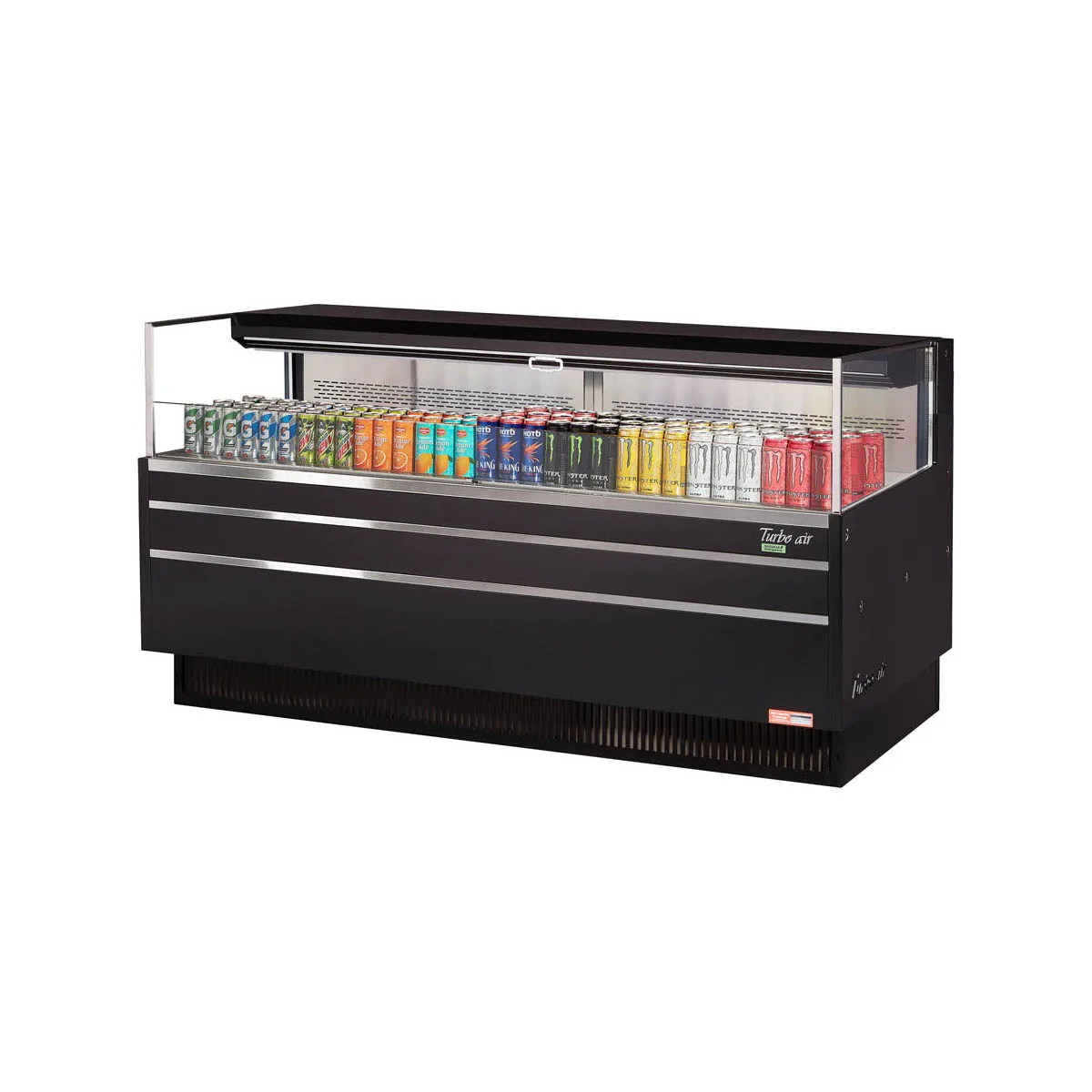 Turbo Air TOM-72L-UF-W(B)-1S-N 70" Horizontal Open Air Merchandiser, Specify Exterior, Self-Contained