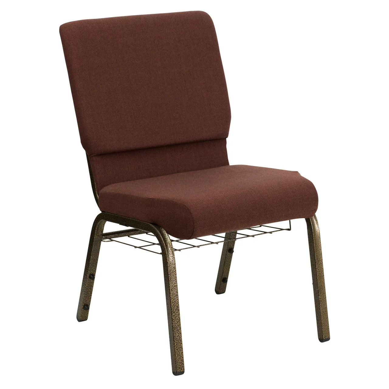 Flash Furniture FD-CH02185-GV-10355-BAS-GG Hercules Series Stacking Church Chair, 800 lb, Fabric Upholstery, Gold Vein Finish