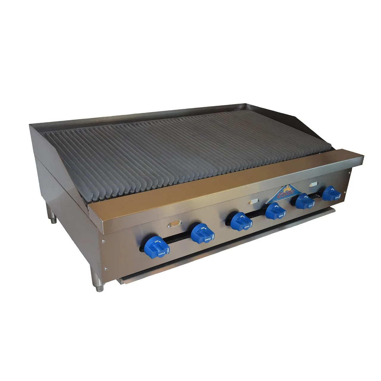 Comstock-Castle FHP42-3.5LB 42" Countertop Gas Lava Rock Charbroiler w/ (6) Burners, 120.000 BTU