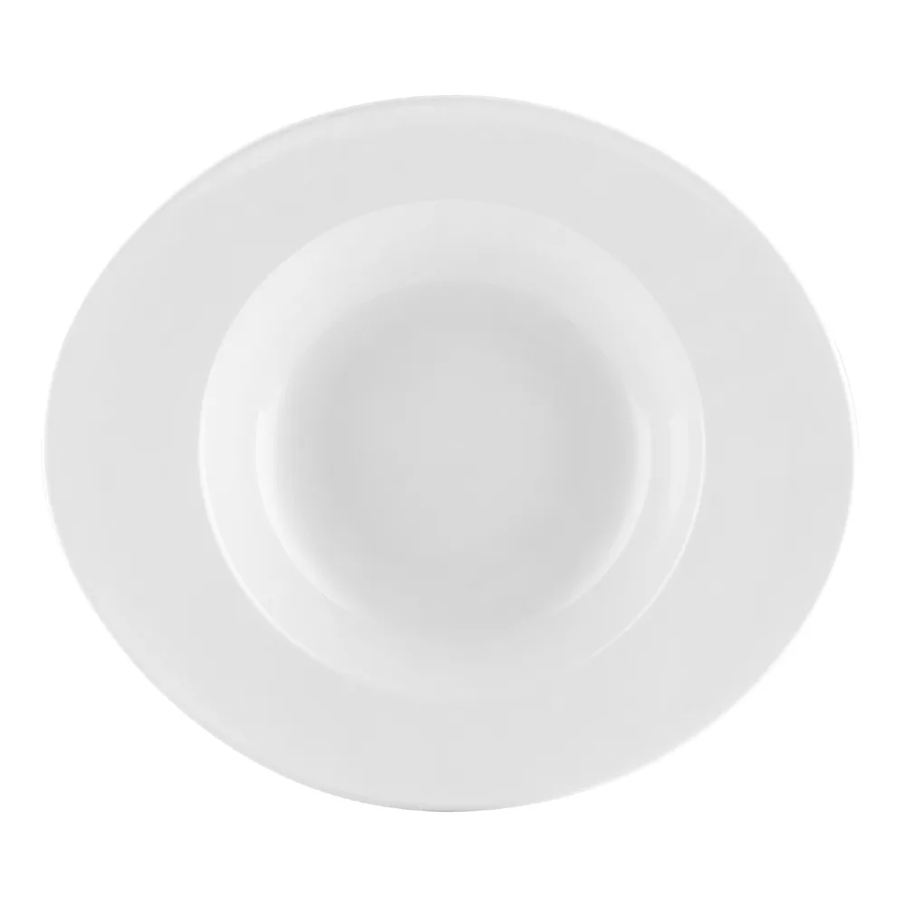 CAC China UVS-OV120 - Oval 23‑Oz Pasta Bowl, 12" x 10½" x 2½" Porcelain, White, Dishwasher Safe - 1 Dozen