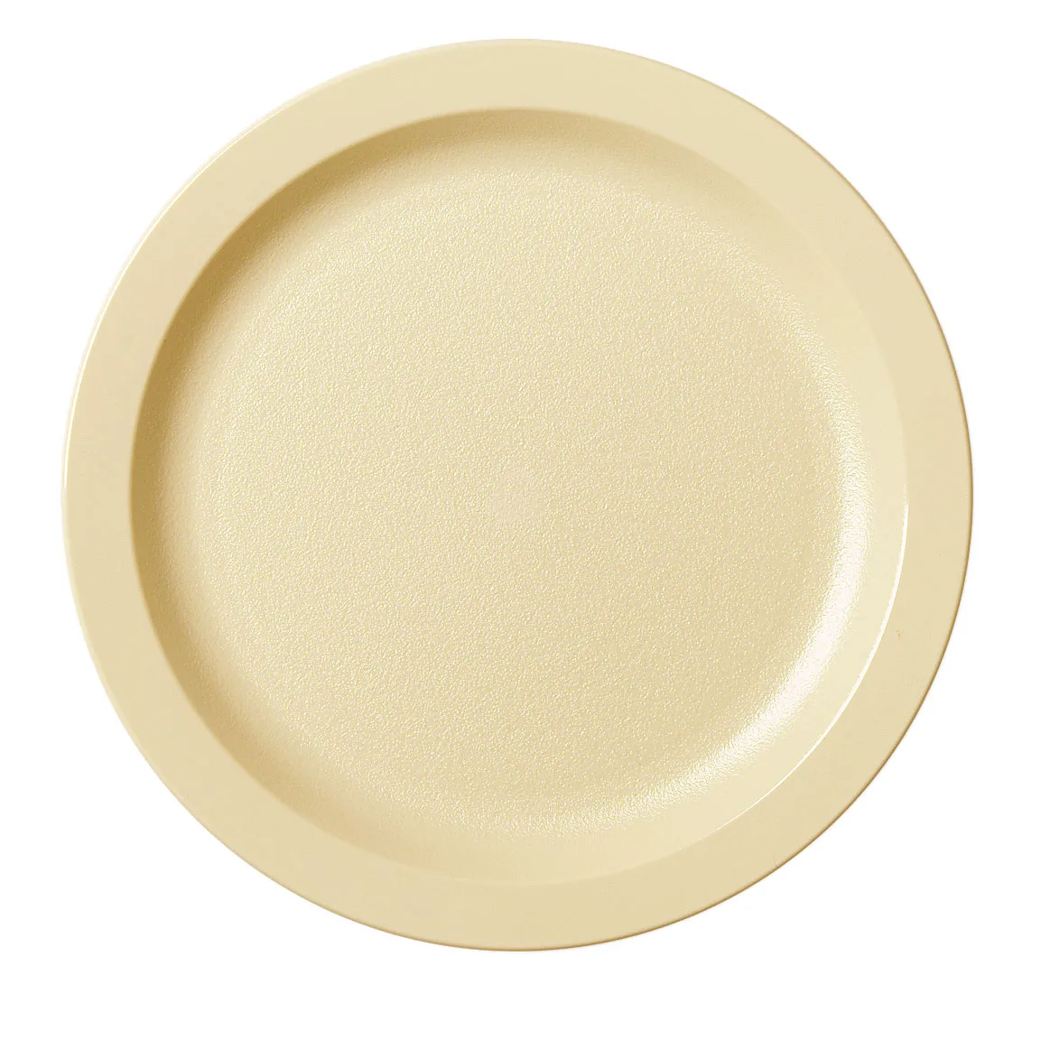 Cambro 9CWNR133 - 9" Round Plate, Beige Polycarbonate, Narrow Rim, Glossy Finish, NSF, Made in USA