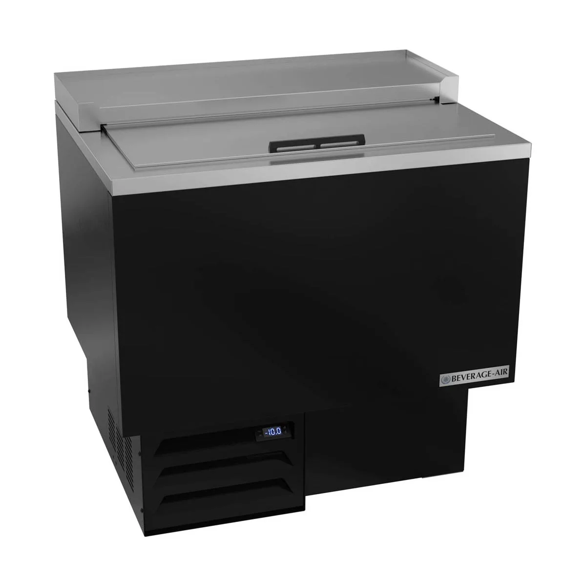 Beverage Air GF34HC-B 34" Black Glass & Plate Chiller, 6.4 cu. ft.