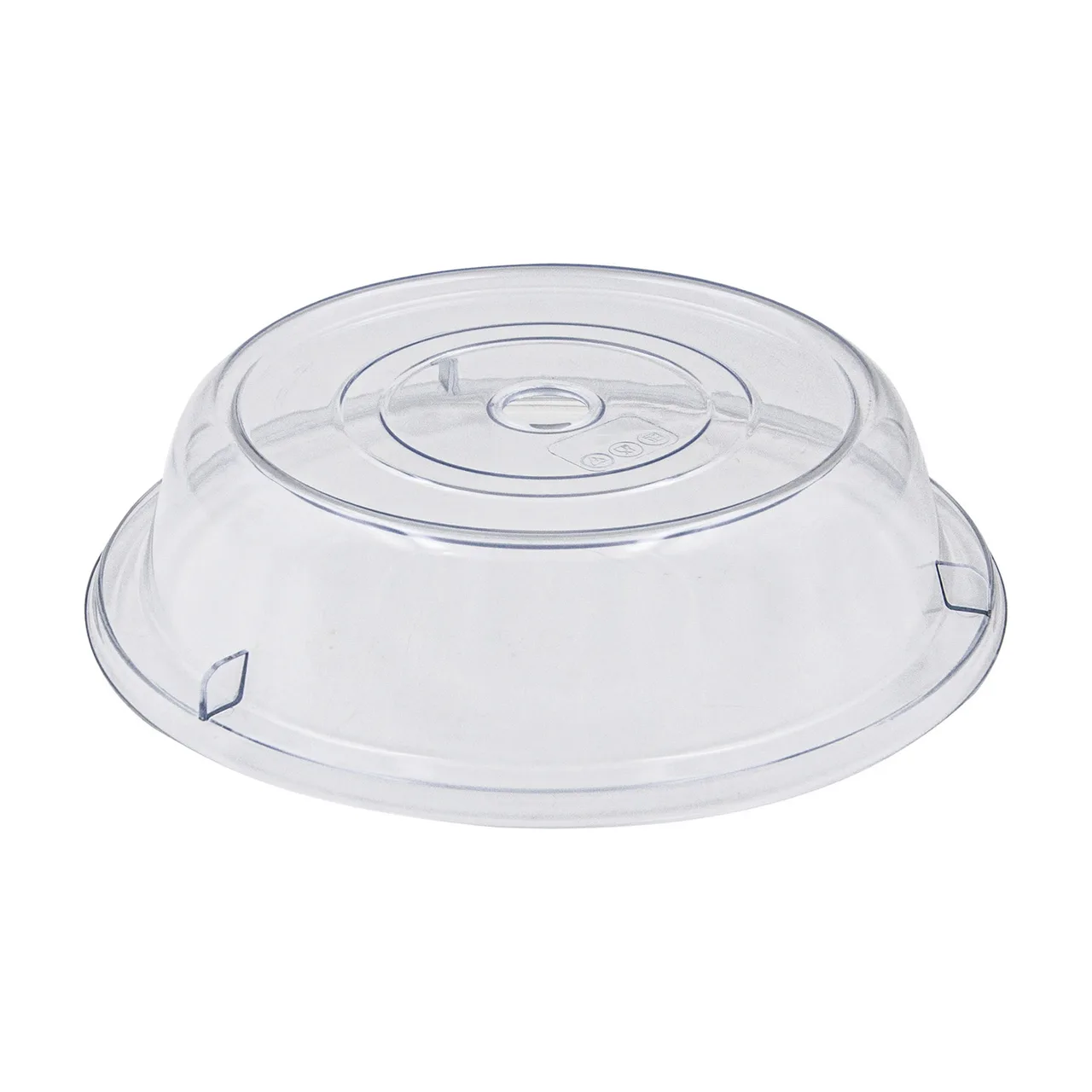 CAC China PPCO-25 Plate Cover, 14" Round, Clear Polycarbonate, Stackable, 12-14" Size