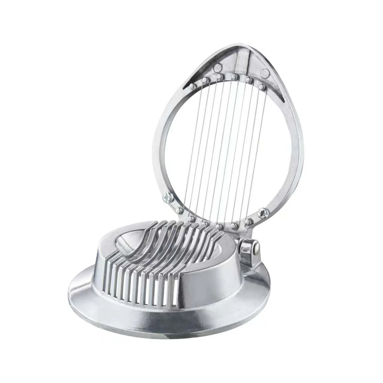 CAC China ESLS-4RD Egg & Mushroom Slicer, 4-1/2" Wide Round Design, Stainless Steel Wire Frame