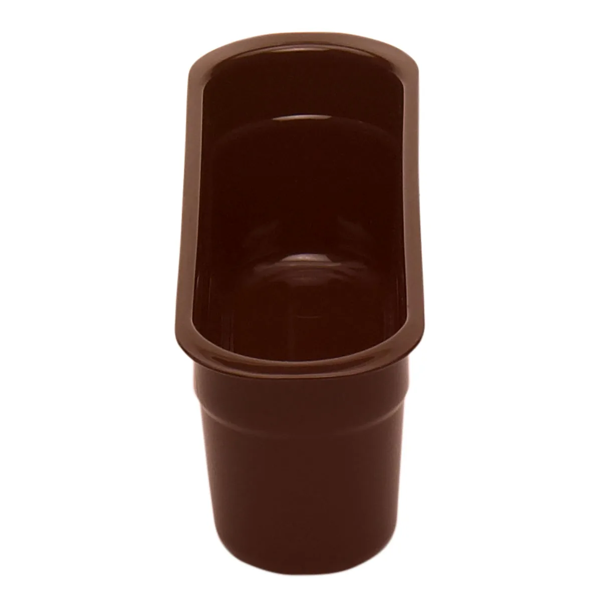Cambro 415CBP131 Dark Brown Hi-Gloss Plastic Cutlery Insert Box 4-7/16"L x 14-3/16"W x 4-1/8"H Utensil Holder