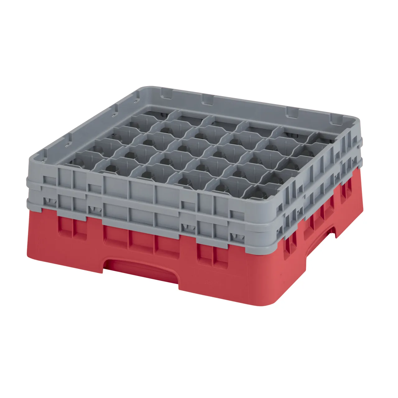 Cambro 36S434163 Camrack Glass Rack, Red, Full Size, 19-3/4 x 19-3/4, 36 Compartments, 2-7/8 Max Dia, 5-1/4 Max Height