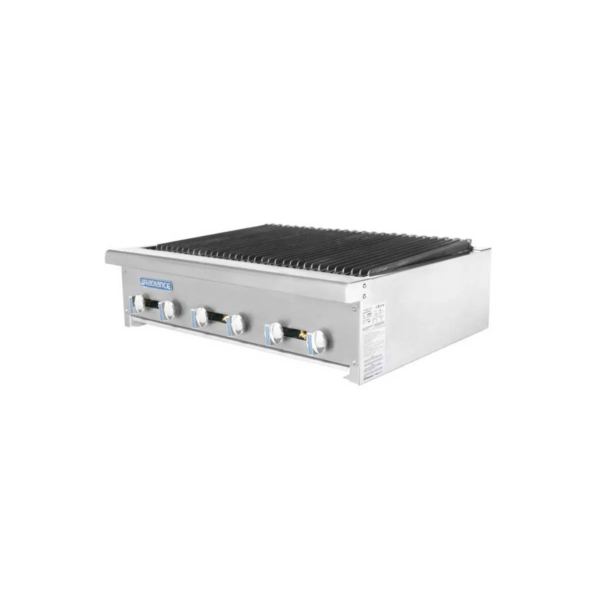 Turbo Air TARB-36 36" Countertop Gas Radiant Charbroiler w/ (6) Burners, 90.000 BTU