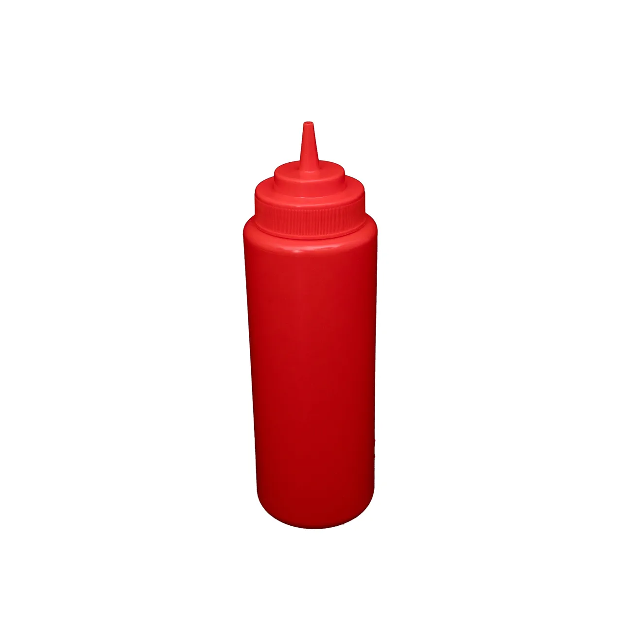 CAC China SQBT-W-32R - 32 oz Red Plastic Squeeze Bottle, Wide‑Mouth Open Tip, Leak‑Proof Cap, BPA‑Free, 6/Pack