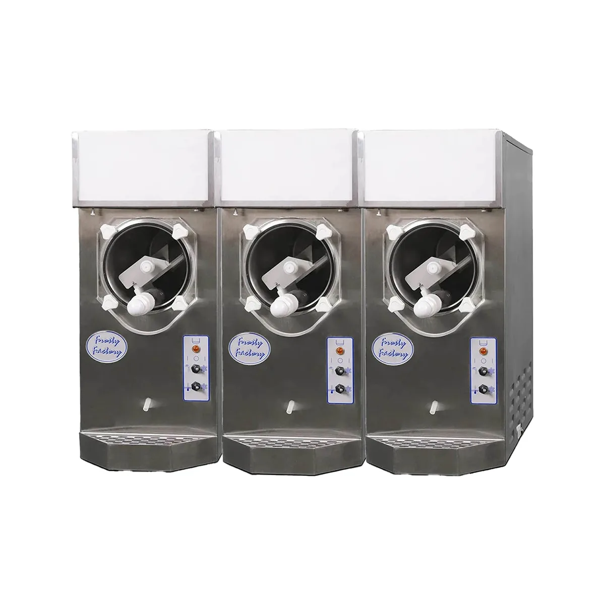 Frosty Factory 115R 3/1 Cylinder Type Frozen Drink Machine,Remote w/(3) 12qt. Hopper (3 Disp/1 Cond)