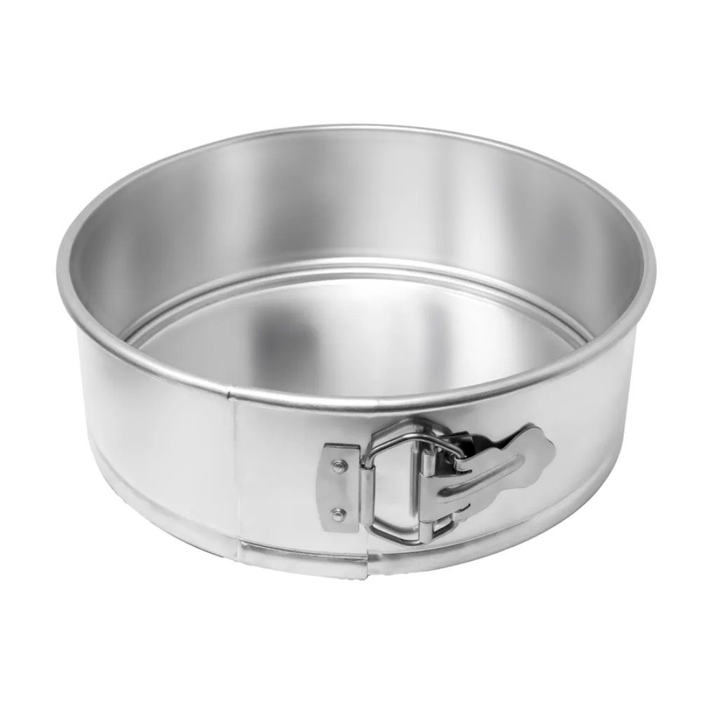 Omcan USA 81106 Springform Cake Pan – 9" Diameter x 3" Deep Round Aluminum, Uncoated, 7"‑9"