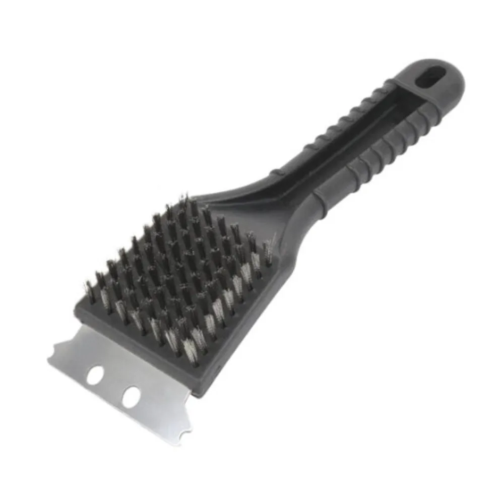 Omcan USA 48591 Panini Grill Cleaning Brush with Scraper, Nylon Bristles for Grills