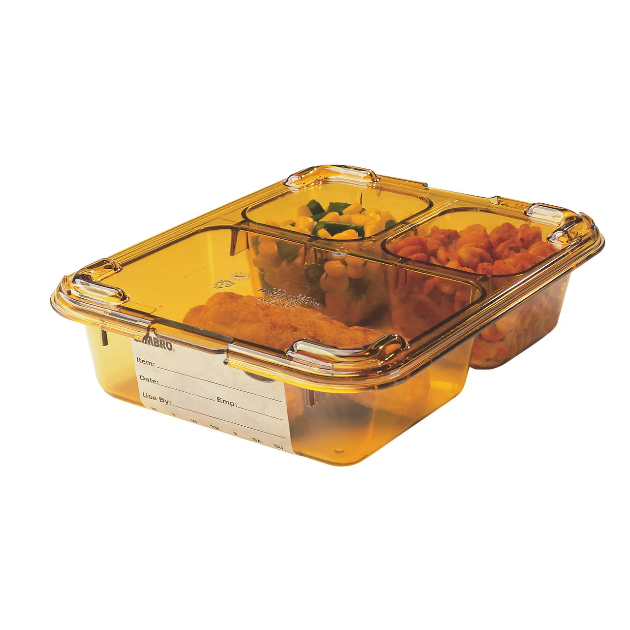 Cambro 853FHC150 Tray Lid - Amber Plastic, 8‑13/16" L x 6‑3/4" W x 1/4" D, NSF