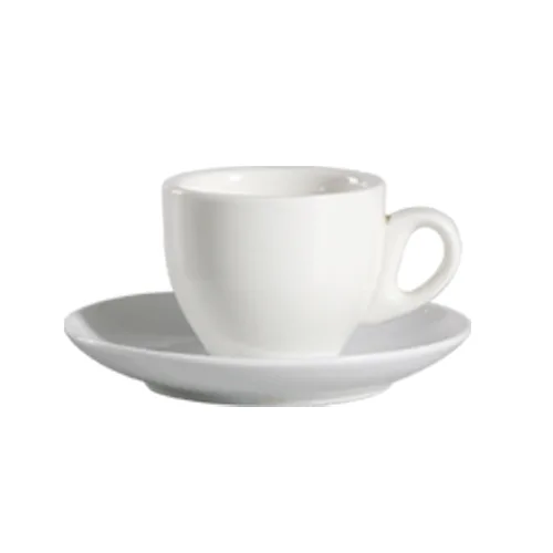 CAC China 101-35 Demitasse Cup, 3.5 oz (1‑3/8" Dia. x 2‑1/4" H), Bone White Porcelain, Safe - 1 Dozen