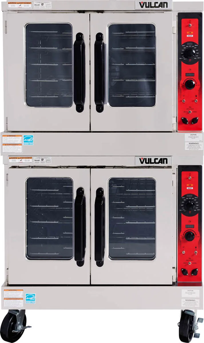Vulcan VC55ED Full Size Electric Convection Oven with Double Deck, Solid State Controls