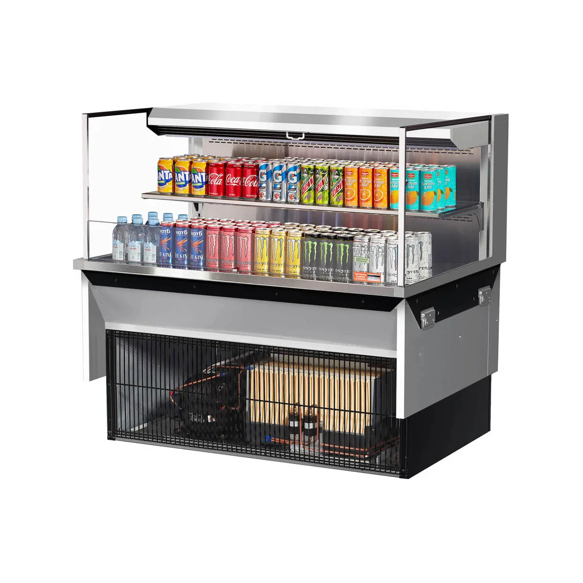 Turbo Air TOM-48L-UF-S-2SI-N 47" Drop In Open Refrigerated Deli Display Case