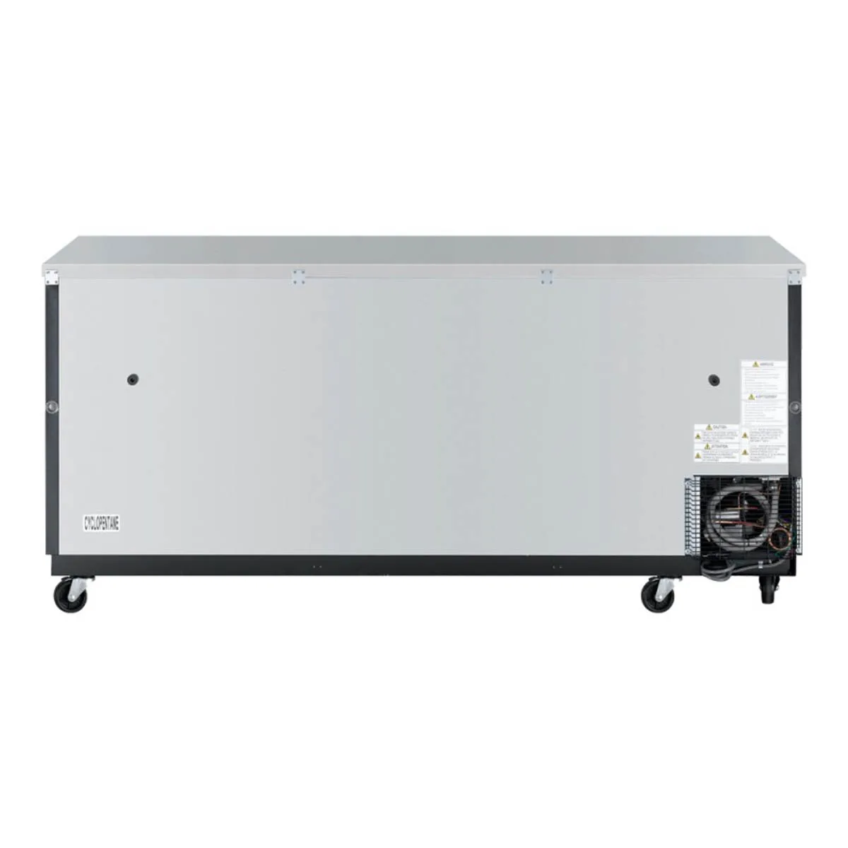 Turbo Air TBB-4SBD-N 90" Three Section Back Bar Cooler with Solid Door, 36.47 cu. ft.