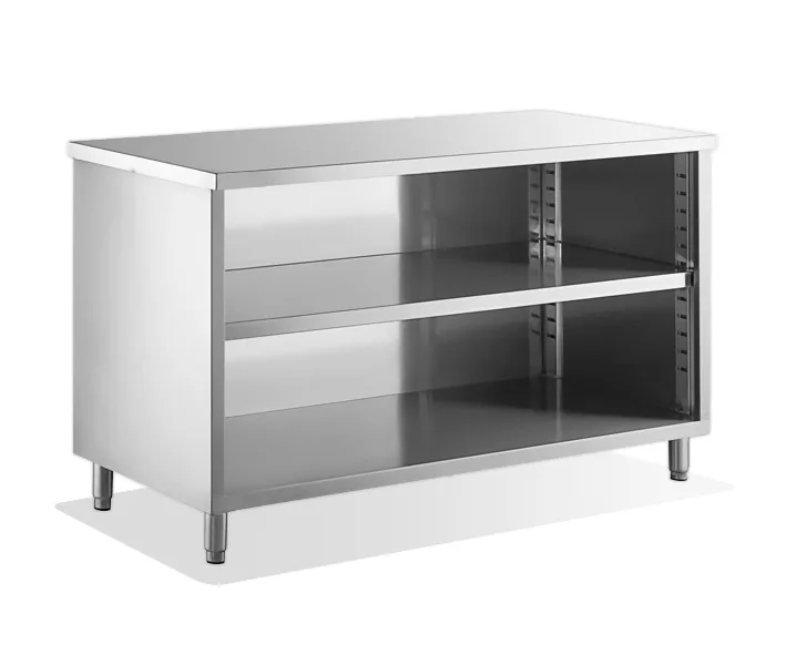 Steel Works SWDS-1560-318 60"x15" Stainless Steel Dish Cabinet with Mid-Shelf - 18 Gauge Top