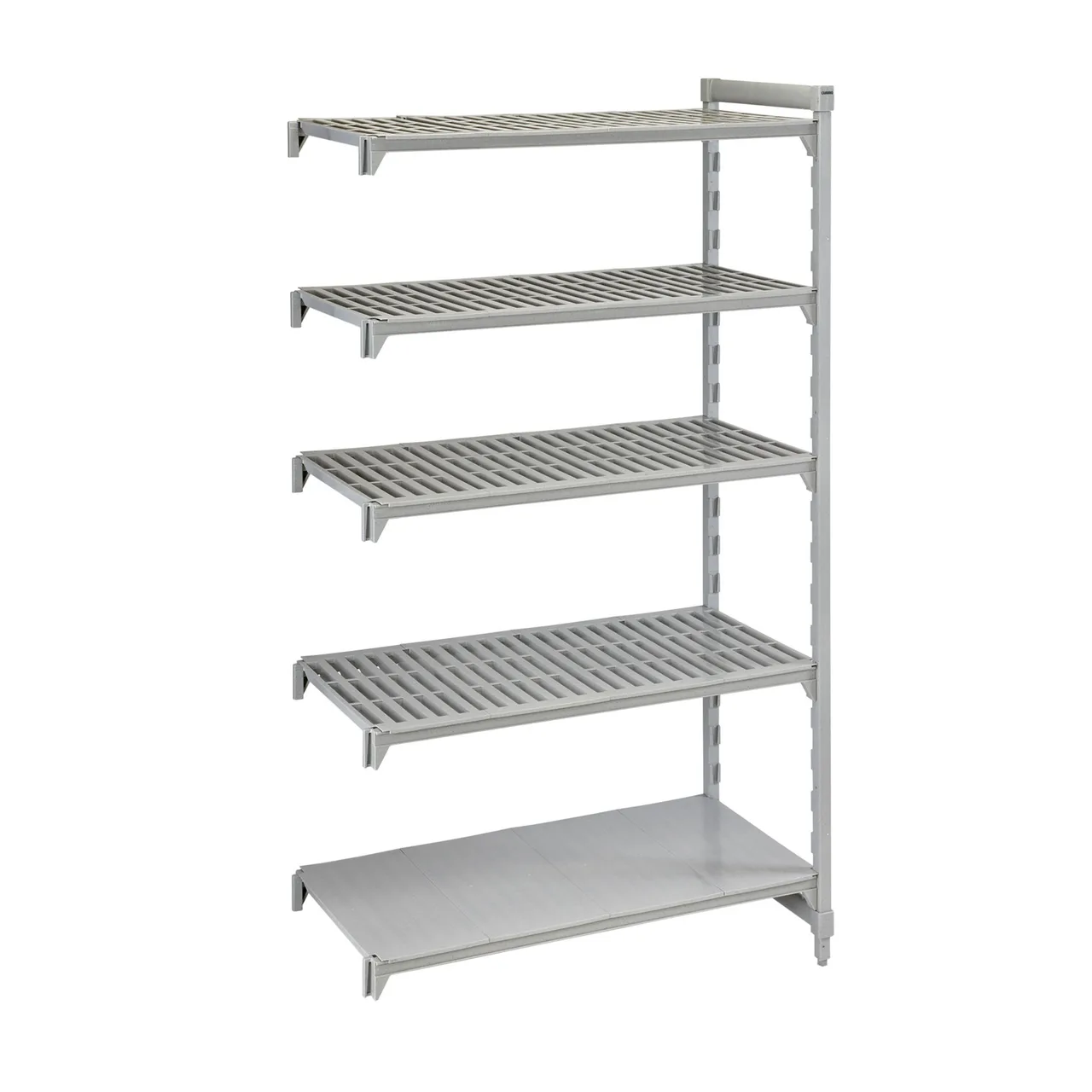 Cambro CPA214284VS5PKG Camshelving® Premium 5-Shelf Vented/Solid Add On Unit - 21" x 42" x 84"