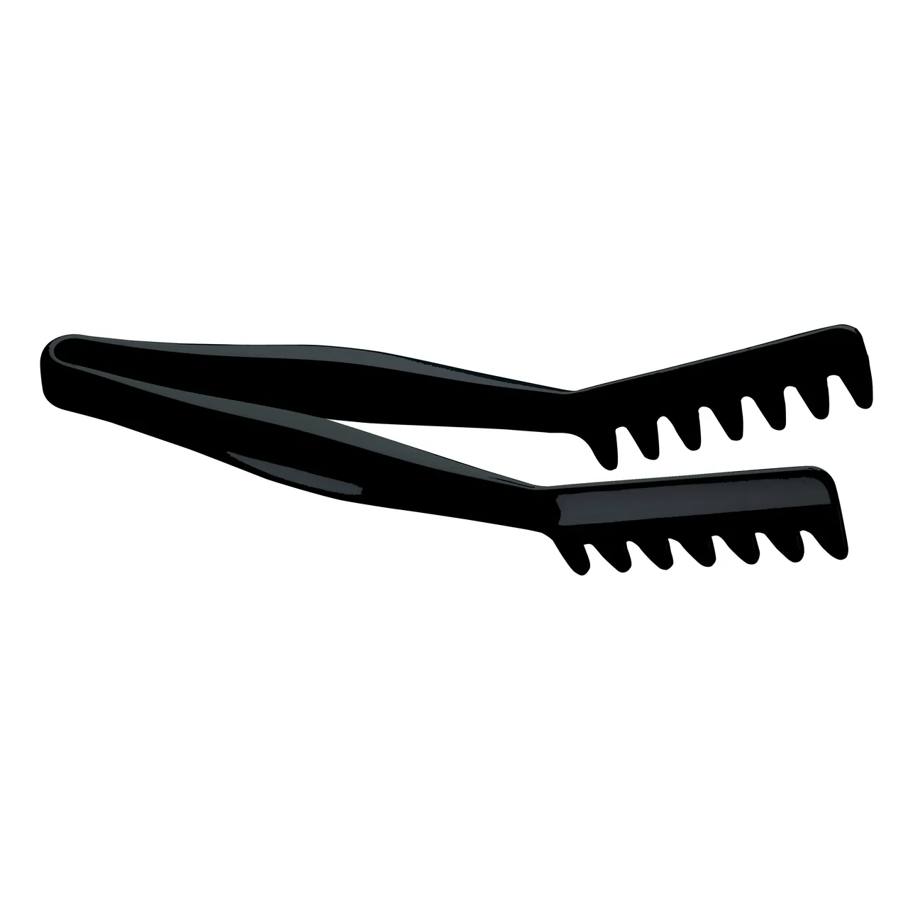 Cambro TGA11110 Angled Serving Tongs 10‑13/16 In Black Heat‑Resistant To 212°F Dishwasher Safe NSF