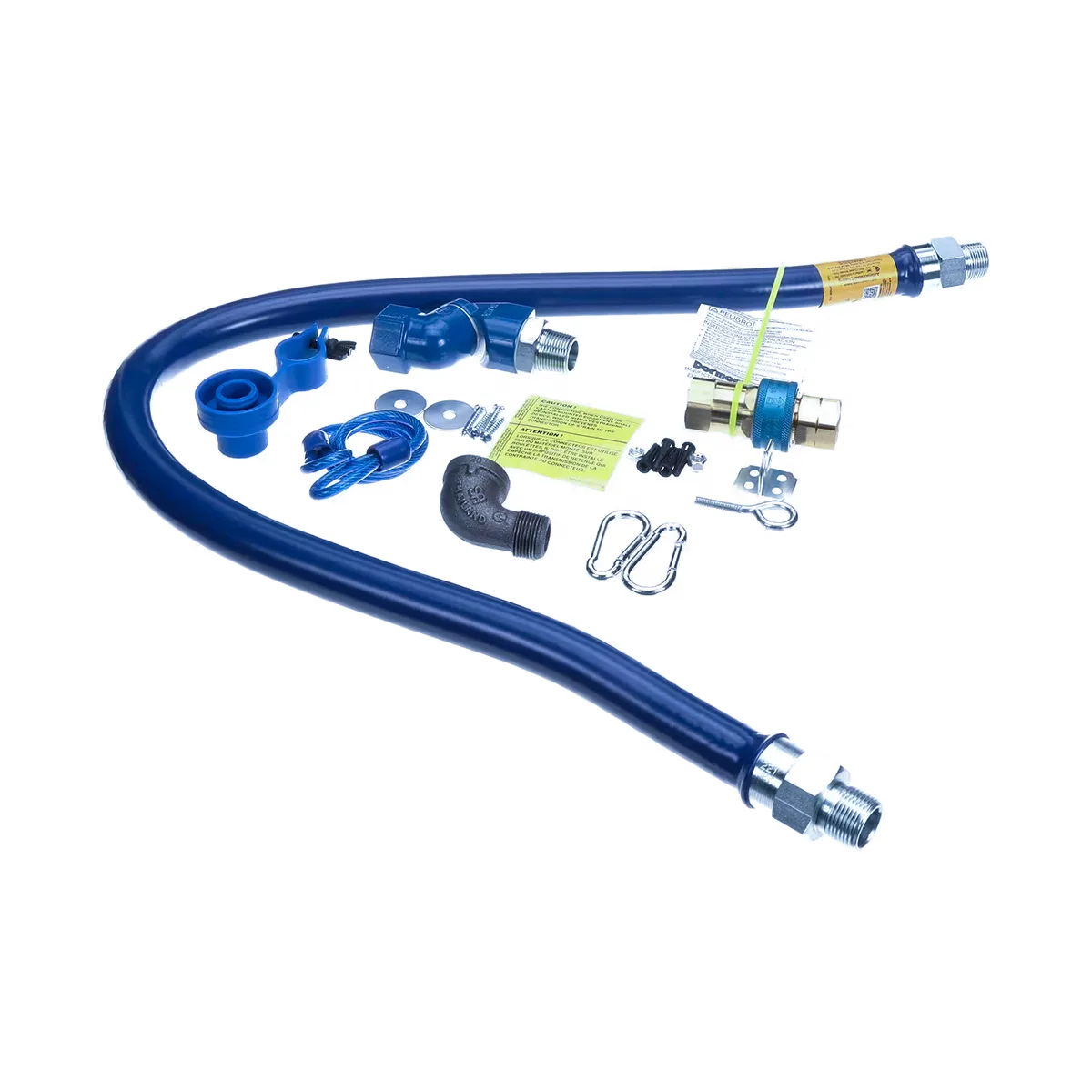 Dormont 1675BPQSR48BX SnapFast 36" Gas Connector Kit w/ Swivel MAX, Elbow, Restraining Cable, in Box