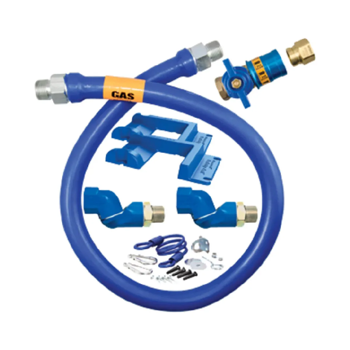 Dormont 1675KITCF2S60PS Deluxe Safety Quik 60" Gas Connector Kit, Two Swivels, Safety Set, 3/4" Dia
