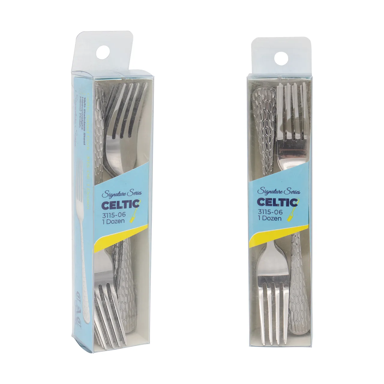 CAC China 3115-06 Celtic CPK Salad Fork, 7" Length, Heavy Weight, 18/0 Stainless Steel - 1 Dozen