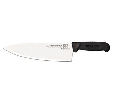 Omcan USA 12074 Cook Knife – 10" Medium Stamped Chef Blade, Stainless Steel, Black Plastic Handle