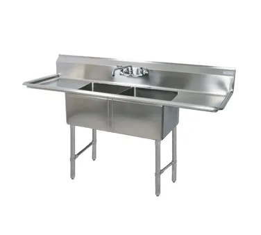 BK Resources BKS-2-18-12-18T Sink, Two Compartment