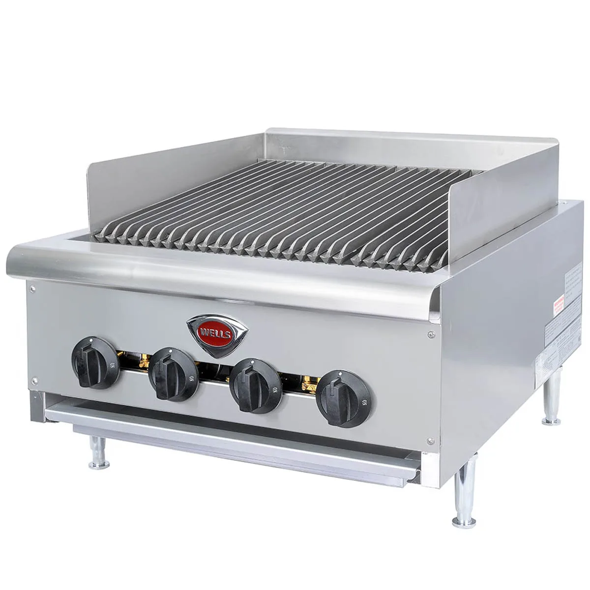 Wells HDCB-2430G 24" Countertop Heavy Duty Gas Radiant Charbroiler w/ (4) Burners, 80.000 BTU