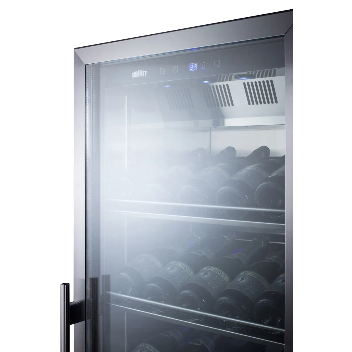 Summit SCR1401CHCSS 24" Glass Door Wine Refrigerator, Single Temperature, 35 Bottles