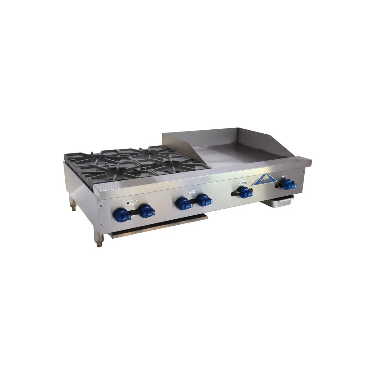 Comstock-Castle FHP48-24 48" Countertop Gas Griddle/Hotplate Combo, Manual Controls, 136.000 BTU