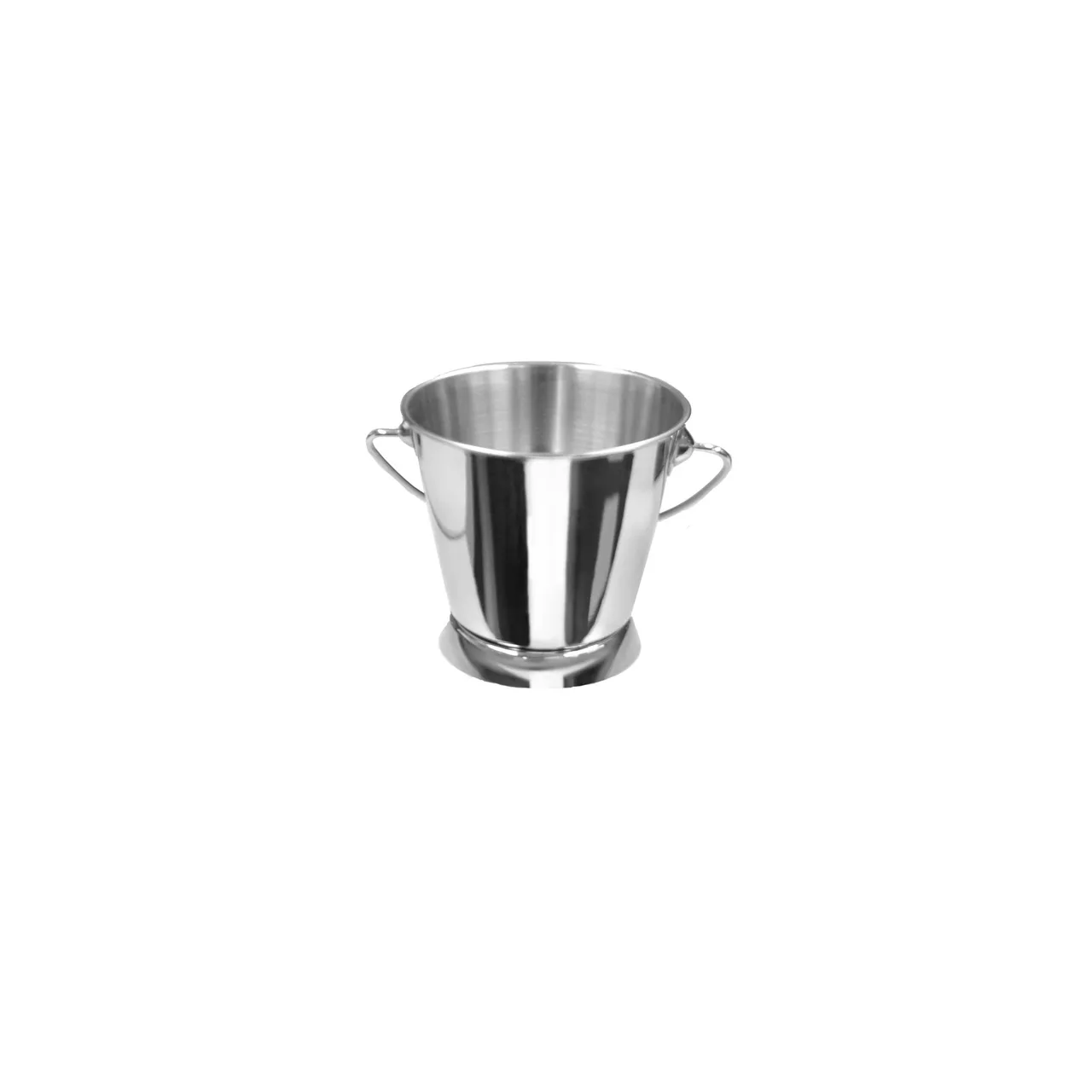CAC China SMPL-4S Serving Pail - 4" Dia x 3¾" H Mini Stainless Steel Bowl with Handle, Smooth Finish