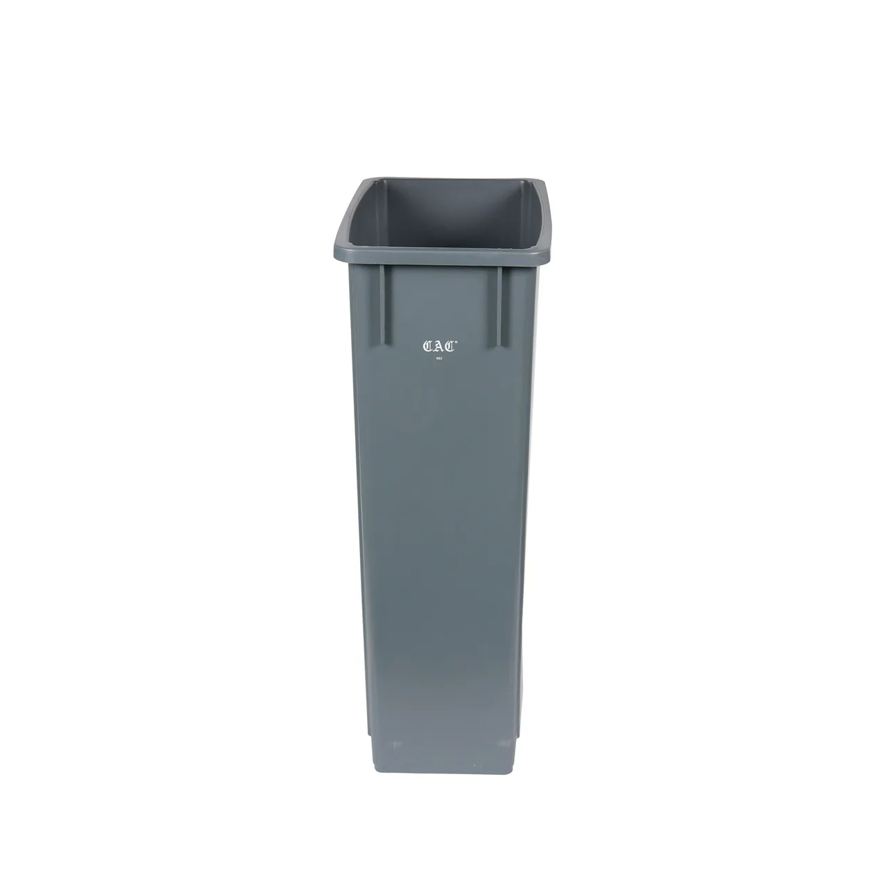 CAC China TCSL-23GY - 23 Gallon Slim Rectangle Trash Can, 29" Height, 20" Width, Gray Plastic, No Lid