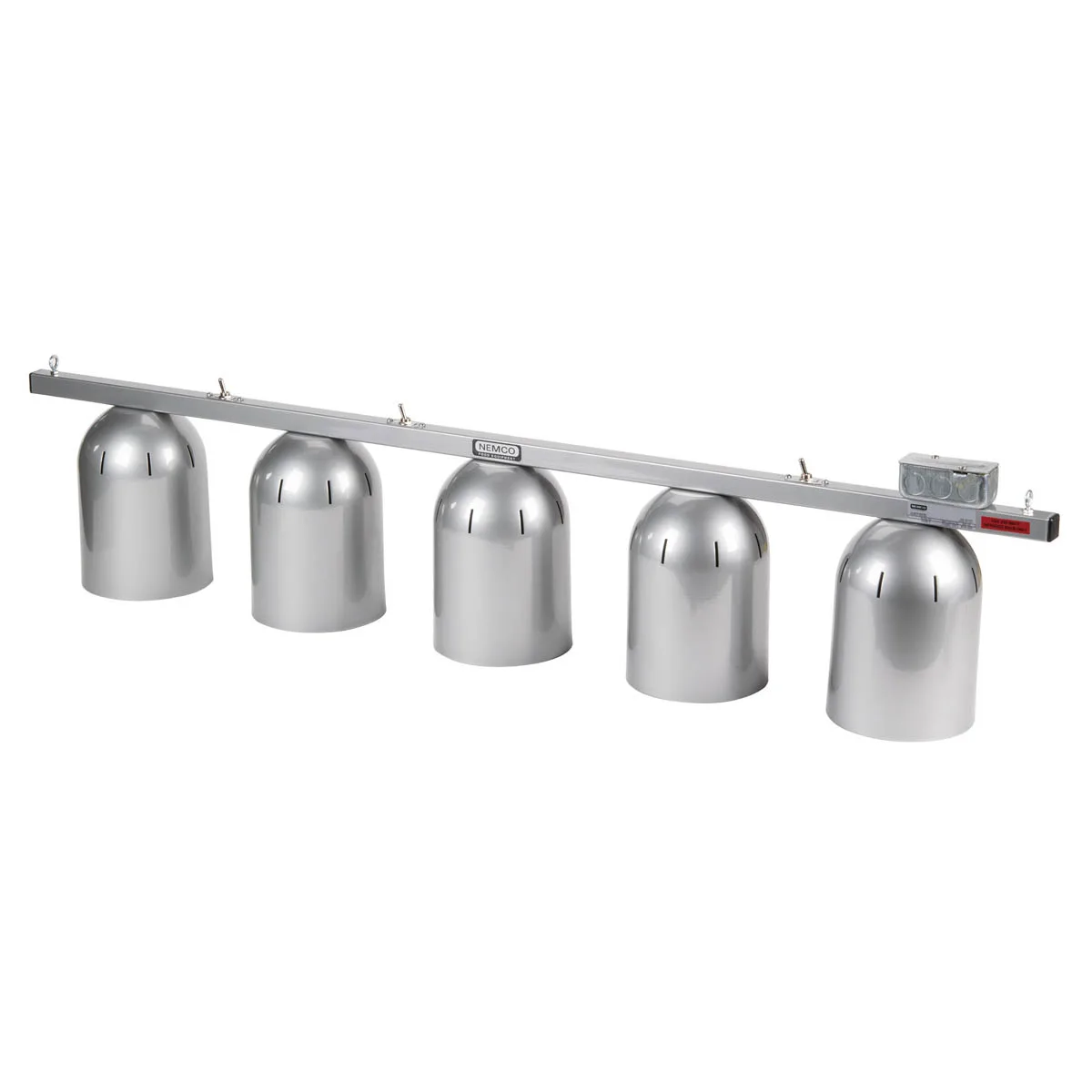 Nemco 6006-5 Heat Lamp, Single Row Suspension Bar, Chain Hung, 5 Bulb
