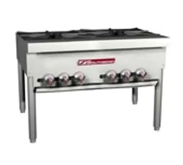Southbend SPR-2J 36" Gas Stock Pot Range w/ (2) Three Ring Burners, Side to Side Design, Manual Controls, 240.000 BTU
