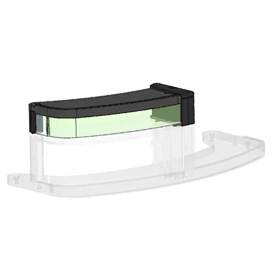 Cambro CVC75DCE6 Merchandising Display Extender, 6"H, Black, For Cvc75