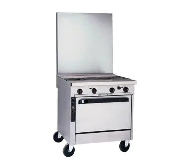 Southbend P32C-XH-RE 32" Gas Heavy Duty Range w/ (2) Open Burners Front, (1) Hot Top Rear, (1) Cabinet Base, 130.000 BTU