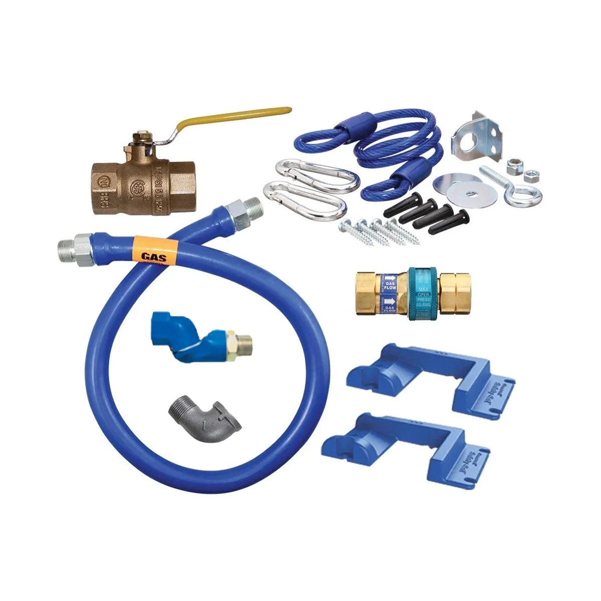 Dormont 1650KITS48PS Deluxe SnapFast 48" Gas Connector Kit, Swivel MAX, Elbow, Safety Set