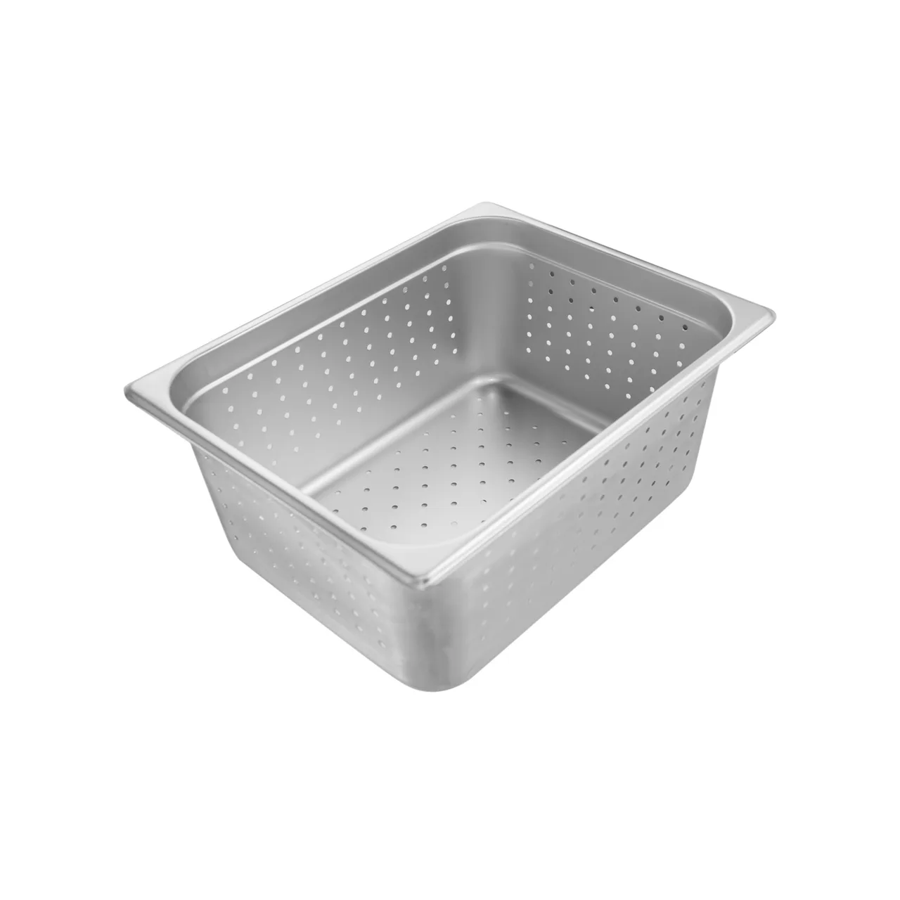 CAC China SSPH-24-6P Stainless Steel Steam Pan, 1/2-Size, 6" Deep, Perforated, Anti‑Jam, 24‑Gauge