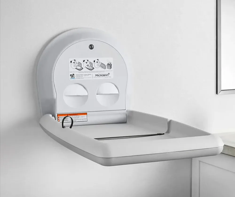 Koala KB301-05 Baby Changing Station, Vertical, White Granite Wall Mount
