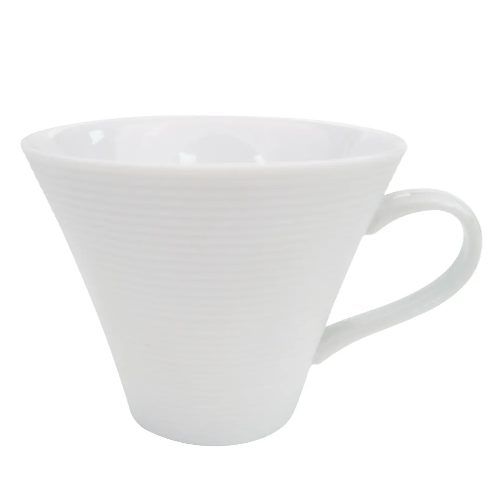 CAC China TST-1 - White Porcelain Coffee Cup 7.5 oz (3‑7/8" Dia x 3" H) Microwave Safe - 1 Dozen