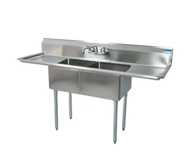 BK Resources BKS-2-1620-12-18T Sink, Two Compartment