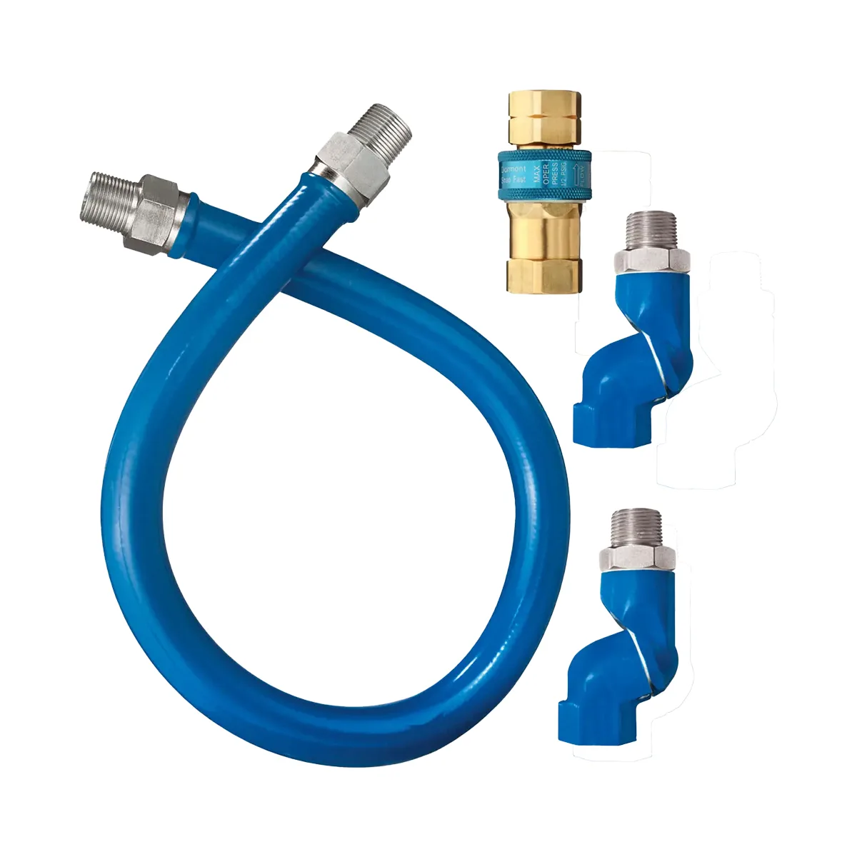Dormont 1650BPQ2S36BX SnapFast 36" Gas Connector Kit w/ Double Swivel MAX, 1/2" Dia, in Box