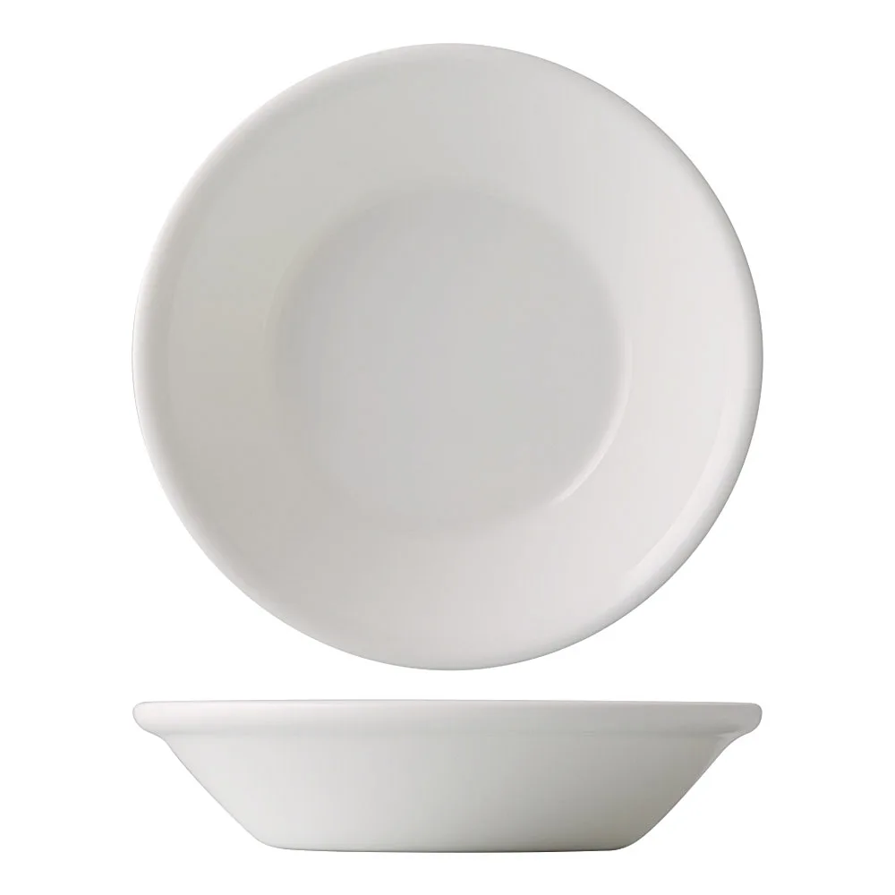 CAC China EVT-32 Everest Fruit Dish, 3-1/2 oz, Round, Bone White Porcelain, Bead Edge - Dozen