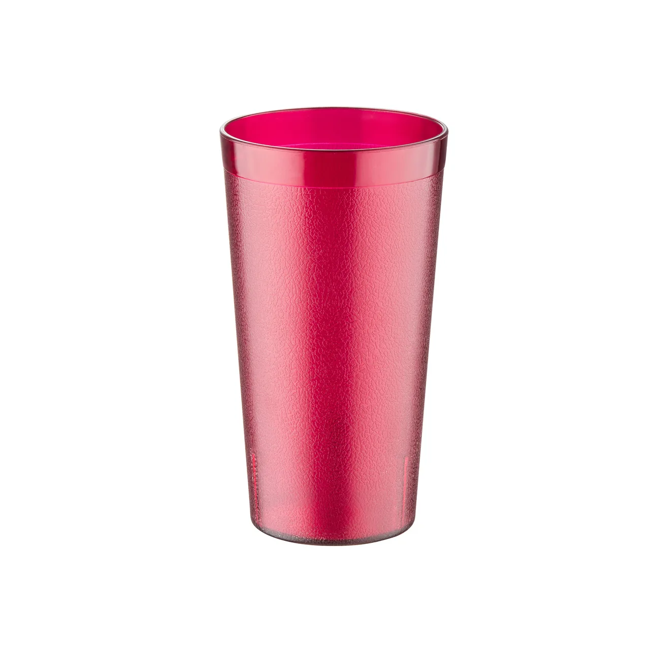 CAC China BVPT-16RD 16 oz Red Pebbled SAN Plastic Tumbler, Stackable, Dishwasher Safe - 1 Dozen