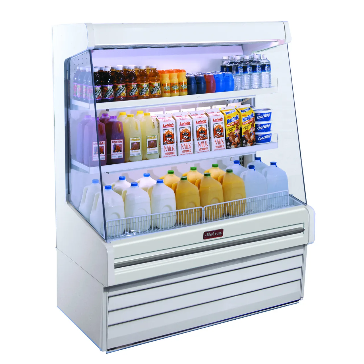 Howard-McCray R-OD30E-3L-LED 39'' Vertical Open Air Dairy Merchandiser in White, Remote