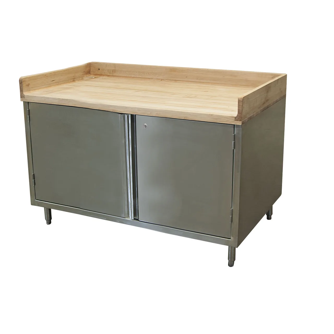 BK Resources CMBT-3060HL Chef Table, Cabinet Base with Hinged Doors & Lock