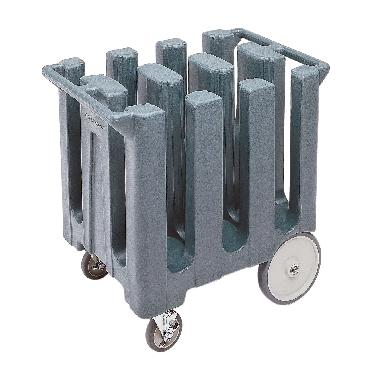 Cambro DC700191 6 Column Poker Chip Dish Caddy Cart, 360 Plates, 32.625W x 23.5L x 31.75H, Granite Gray, Polyethylene