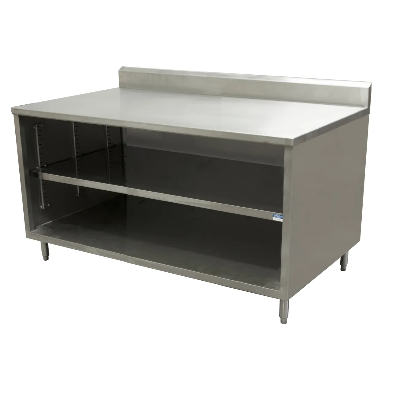 BK Resources CSTR5-3060 Cabinet Base Open Front Work Table, 60"W x 30"D - Square / Flat Edge