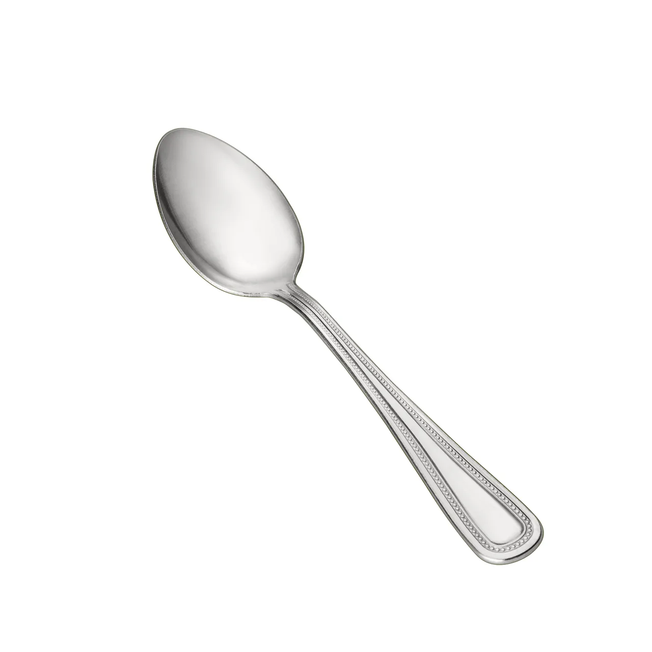 CAC China 2008-03 Pearl Dinner Spoon, 7¼" Length, Weight, 18/0 Stainless Steel Finish - 1 Dozen